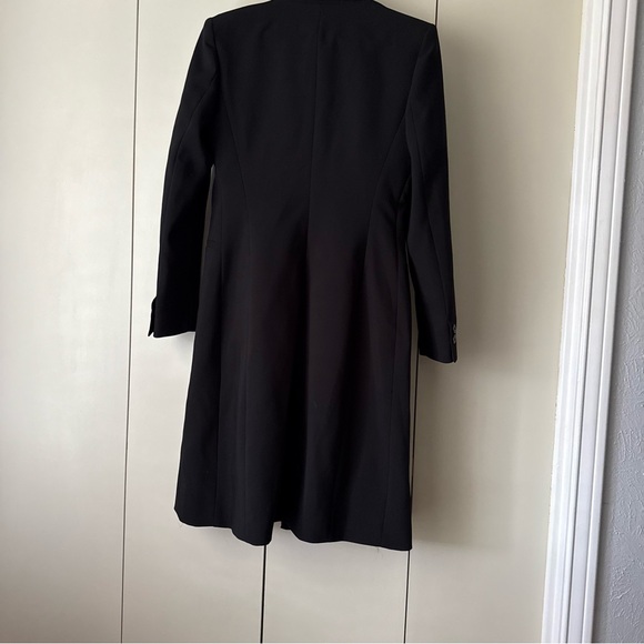 New women’s Zara long sleeve Black blazer with shoulder pads size M long length - Picture 2 of 13